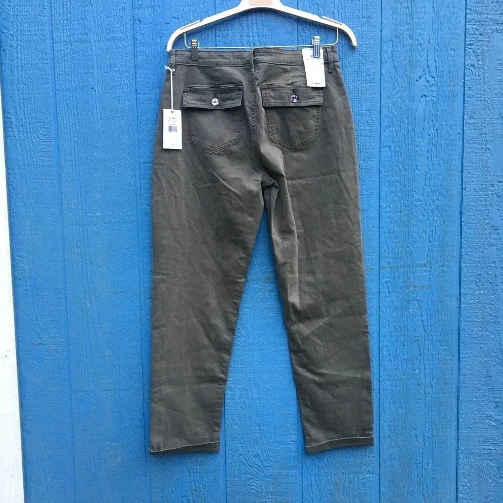 NEW Sam Edelman Women's Size 12 Green The Cargo Ankle Pants - Picture 4 of 5